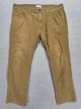 Old Navy Corduroy Pants Mens 38x32 Brown Slim Straight Flat Front Casual Chino