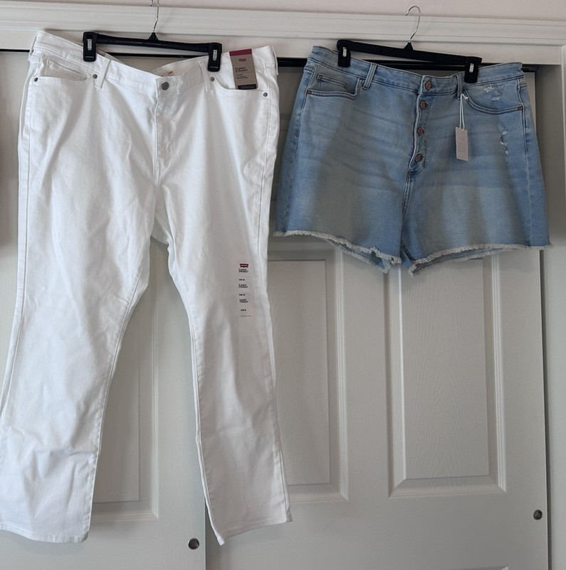Lot Women’s Plus Jeans/shorts All NWT! Levi’s, LC Lauren Conrad, Sz 24 Rtl$117