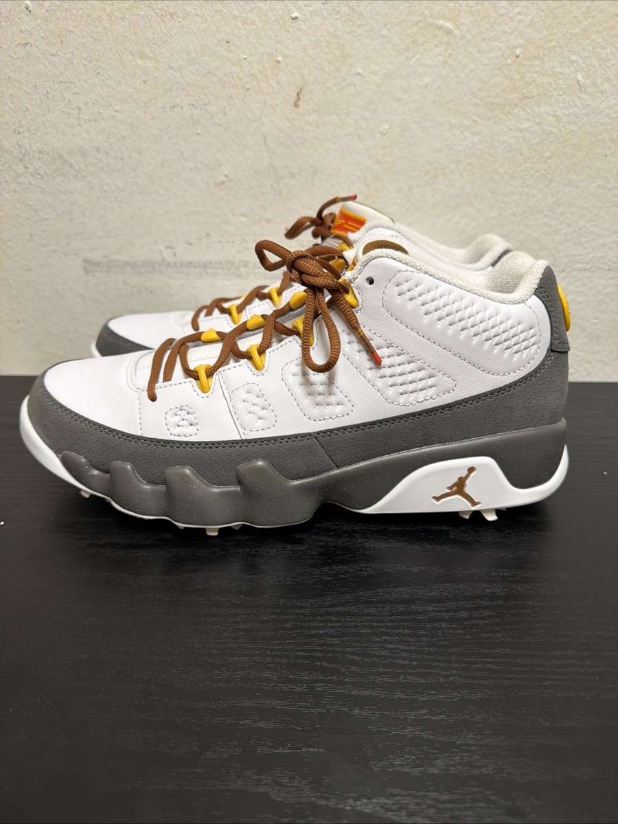 Nike Air Jordan 9 G Low US Open White/Grey Golf Shoes/Cleats Size