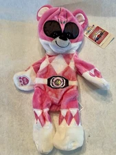 Build a Bear Power Rangers Pink Teddy Bear plush BAB. Rare.  UNSTUFFED.  W/TAGS.