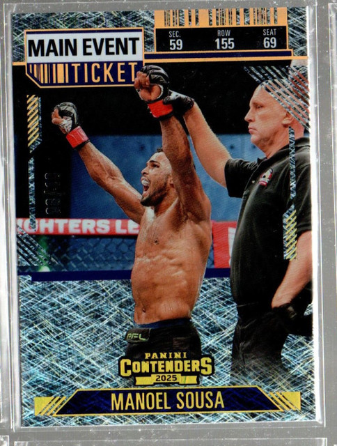 2025 Panini Contenders PFL Main Event Ticket #92 Manoel Sousa /10