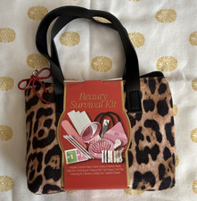 Leopard Print Beauty Survival Kit Manicure & Pedicure Tool Kit w/ Nail Clipper