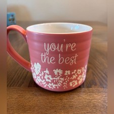 Charming Pink Floral Mug with Inspirational Message