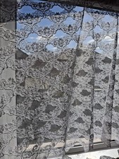 XXL WIDE BAY Window Lace Nets Curtains W 176" x L 46"  W 447cm x L116cm 