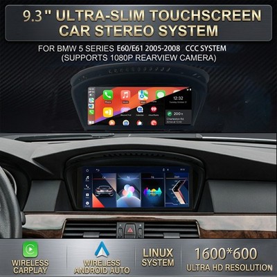 9.3'' Wireless CarPlay Stereo Radio For BMW 5 Series E60 E61 CCC 2005-2008