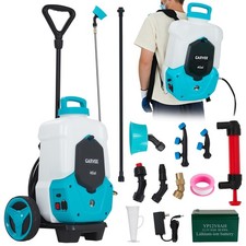 4.2 Gallon Battery Sprayer with Wheels 12V 8Ah 90 PSI for Lawn and Garden Care