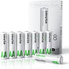 Rechargeable aa Batteries, 2000mWh aa Lithium Batteries 8 Pack, 1.5V 2A Outpu... 2.58 per gallon