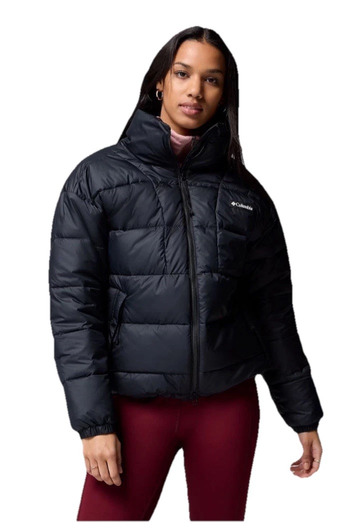 Chaqueta acolchada Columbia Pike Lake II recortada negra omni-calor para mujer talla 1X
