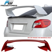 Fits 15-21 Subaru WRX STI Style Highkick Trunk Spoiler Painted #M7Y Pure Red 5PC