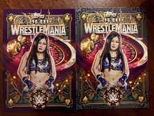 (2) 2026 Iyo Sky Wrestlemania 42 WWE World Exclusive Topps /249 and base