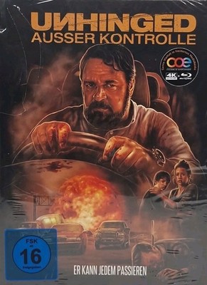 UNHINGED AUSSER KONTROLLE - 2020 - MEDIABOOK - 4K ULTRA HD - BLU-RAY; NEU; OVP
