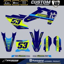 HUSQVARNA 85 MOTOCROSS GRAPHICS CUSTOM MX GRAPHICS KIT DECALS TC 85 VEGA BLU/BLU