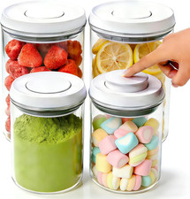 Airtight Pop Top Food Storage Container Sets with Lids 4Pcs round Pop Containers