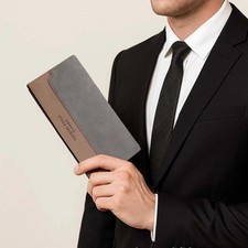 Large Capacity Long Suit Wallet Anti-lost PVC Men Business Wallet Multiple Card