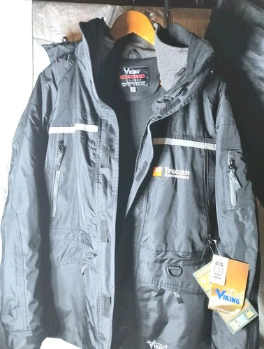 Viking Tempest Trizone Black Coat Medium Has Large Pocket In Back Of Coat - product listing photo