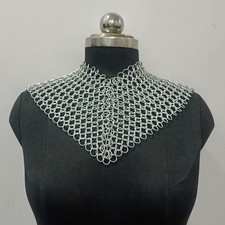 Medieval Aluminum Chainmail Collar Butted 10mm Ring Lightweight Armor Costume