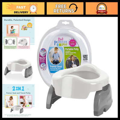 2-in-1 Portable Travel Potty & Trainer Seat for Toddlers - Durable, Lock-in Legs