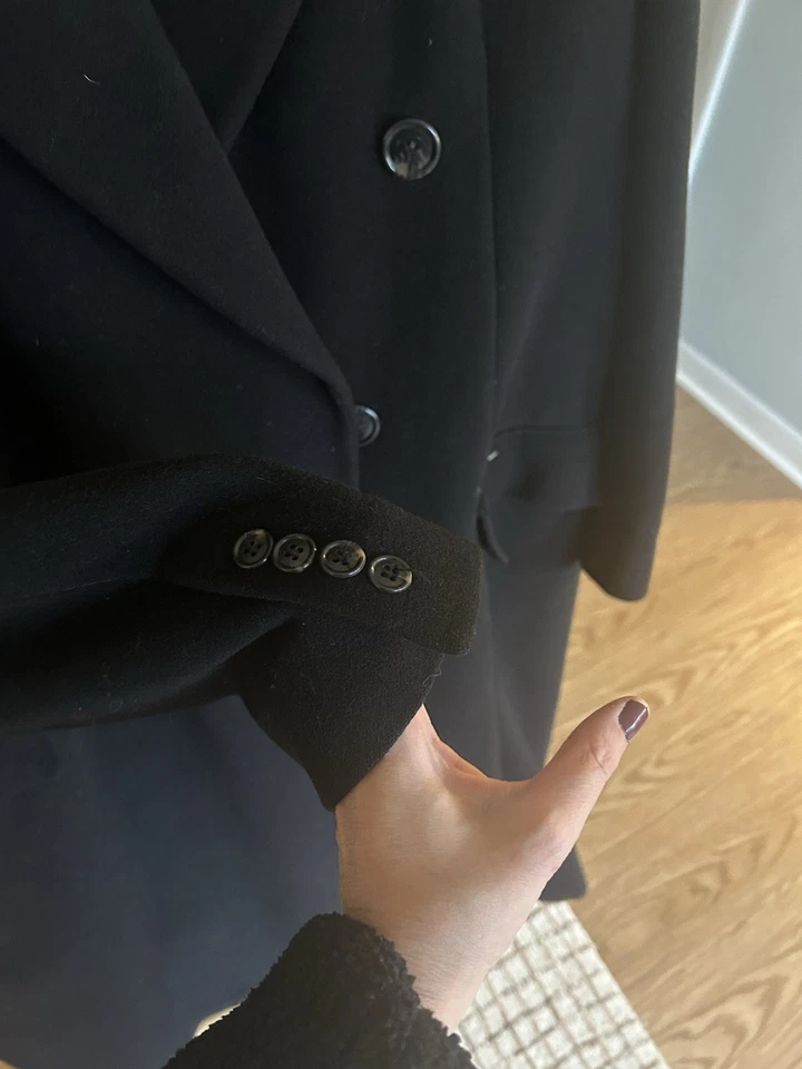 Abrigo largo Ralph Lauren atemporal de lana de cachemir para hombre de doble botonadura negro 42 Foto 3 de 4