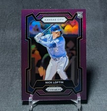 Nick Loftin Purple Holo /99 Rookie RC 2024 Prizm Card #264 Kansas City Royals. rookie card picture