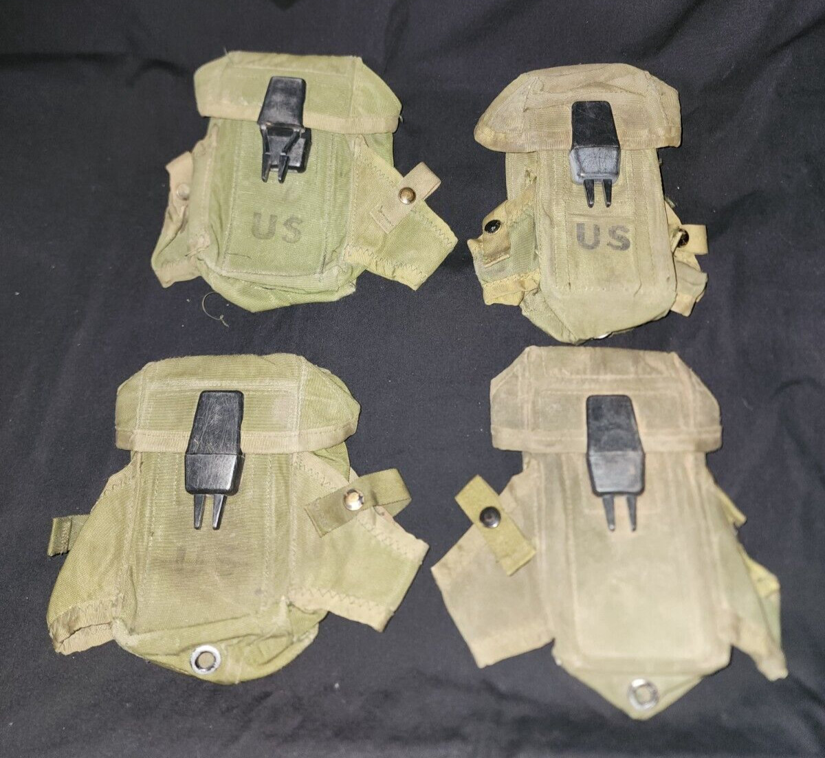 Military Issue ALICE LC-1 Small Arms Ammunition Pouch w/ ALICE Clips