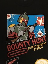 Star Wars Boba Fett Black T-Shirt Bounty Hunt Video Game Cover Tultex Size M