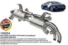 Performance Sport exhaust muffler for AUDI R8 5.2 FSi Quattro V10 532hp '09-'12