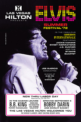 Elvis Presley 1972 Las Vegas Show Poster