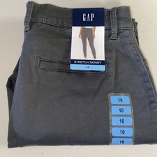 NWT Gap Stretch Skinny Pants Women's 10 - Gray Heather Soft Fabric MSRP 49