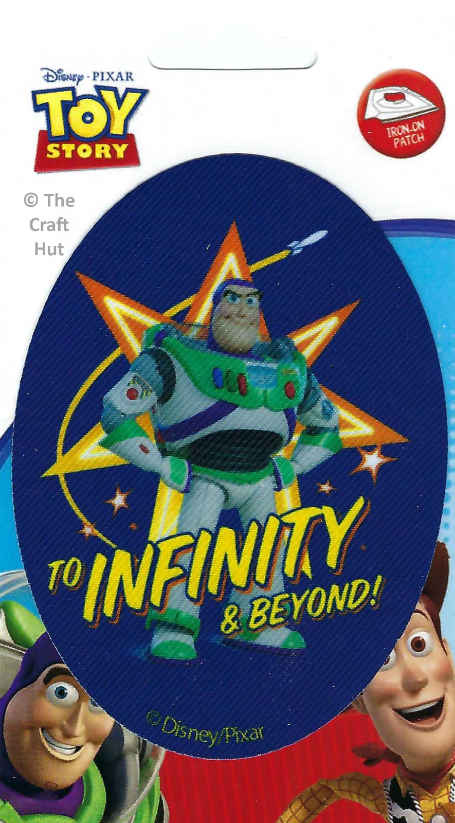 Iron On Printed Novelty Motif Patch Toy Story Buzz Lightyear 8cm x 11cm New