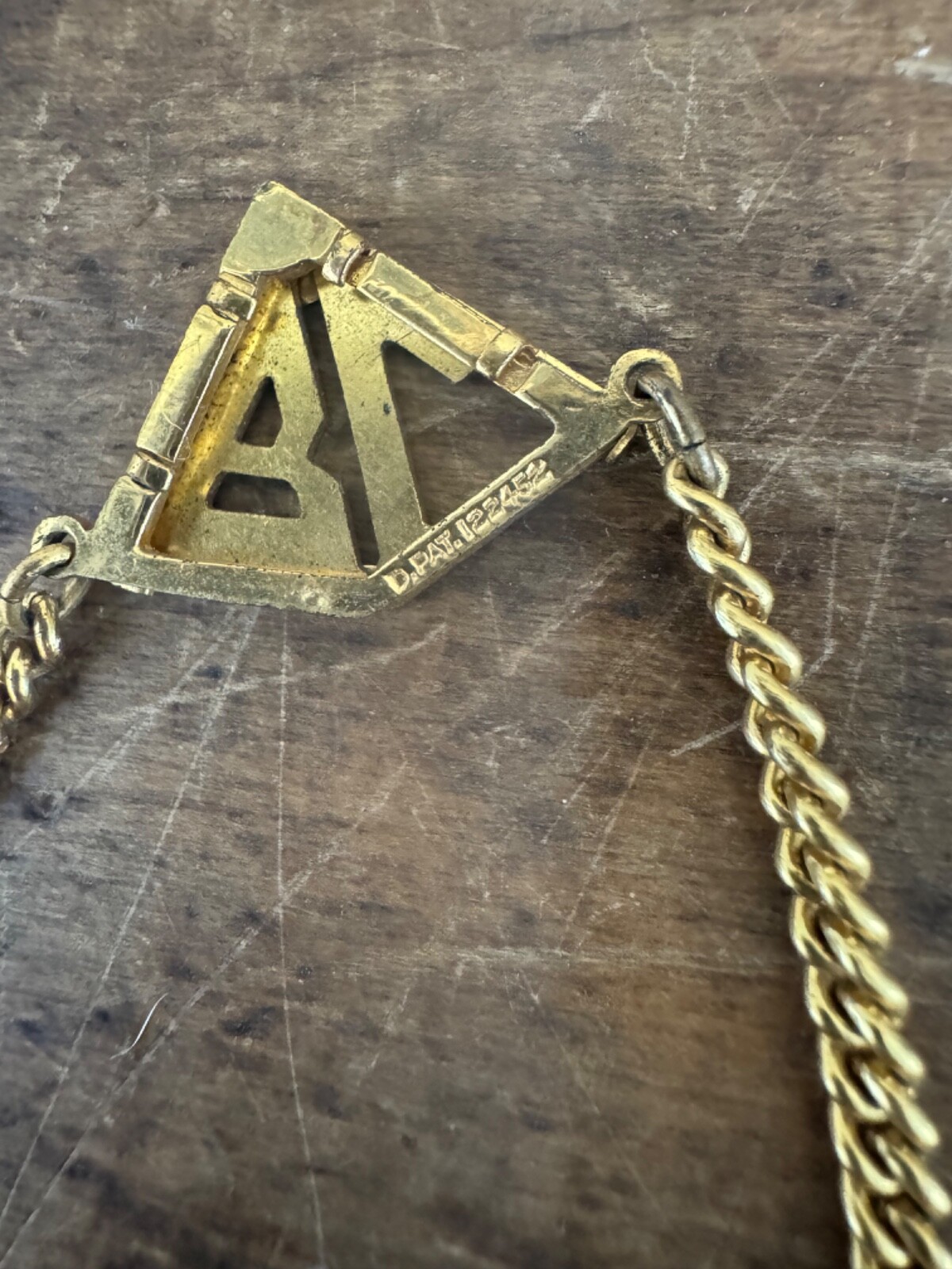 BL Monogram Initial Letter Cable Link Chain Vinta… - image 4