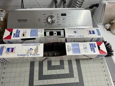 2-pack lot Bruske Products 2174 Brush Broom Coarse Bristle Head Bolt on w/ brace