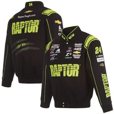 Authentic Nascar William Byron JH Design RAPTOR Twill Uniform Snaps Jacket