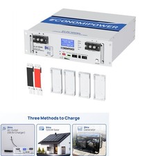 51.2V/48V 100Ah LiFePO4 Battery BMS for Home Solar Energy Storage Server Rack RV