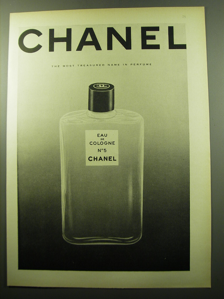 CHANEL Eau de Cologne No.5 ヴィンテージ広告1960年 CHANEL Eau de Cologne No.5 ヴィンテージ広告1960年 Chanel No