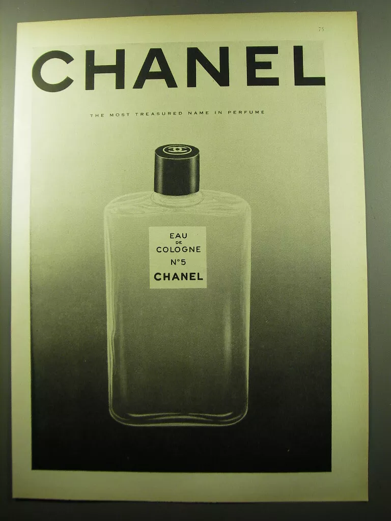 1950 Chanel No. 5 Eau de Cologne Ad - Chanel the most treasured name in  perfume