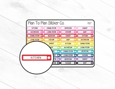 1157~~Cleaning Task Trackers Planner Stickers.