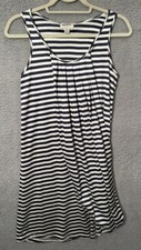 JEAN PAUL GAULTIER For Target Stripe Drape Midi Dress Size XS White Navy