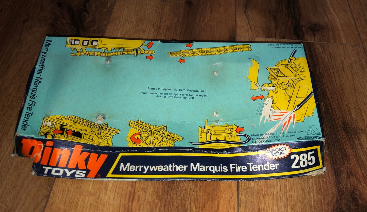 Vintage Dinky Toys 285 Merryweather Marquis Fire Tender Vintage Dinky Toys 285 Merryweather Marquis Fire Tender