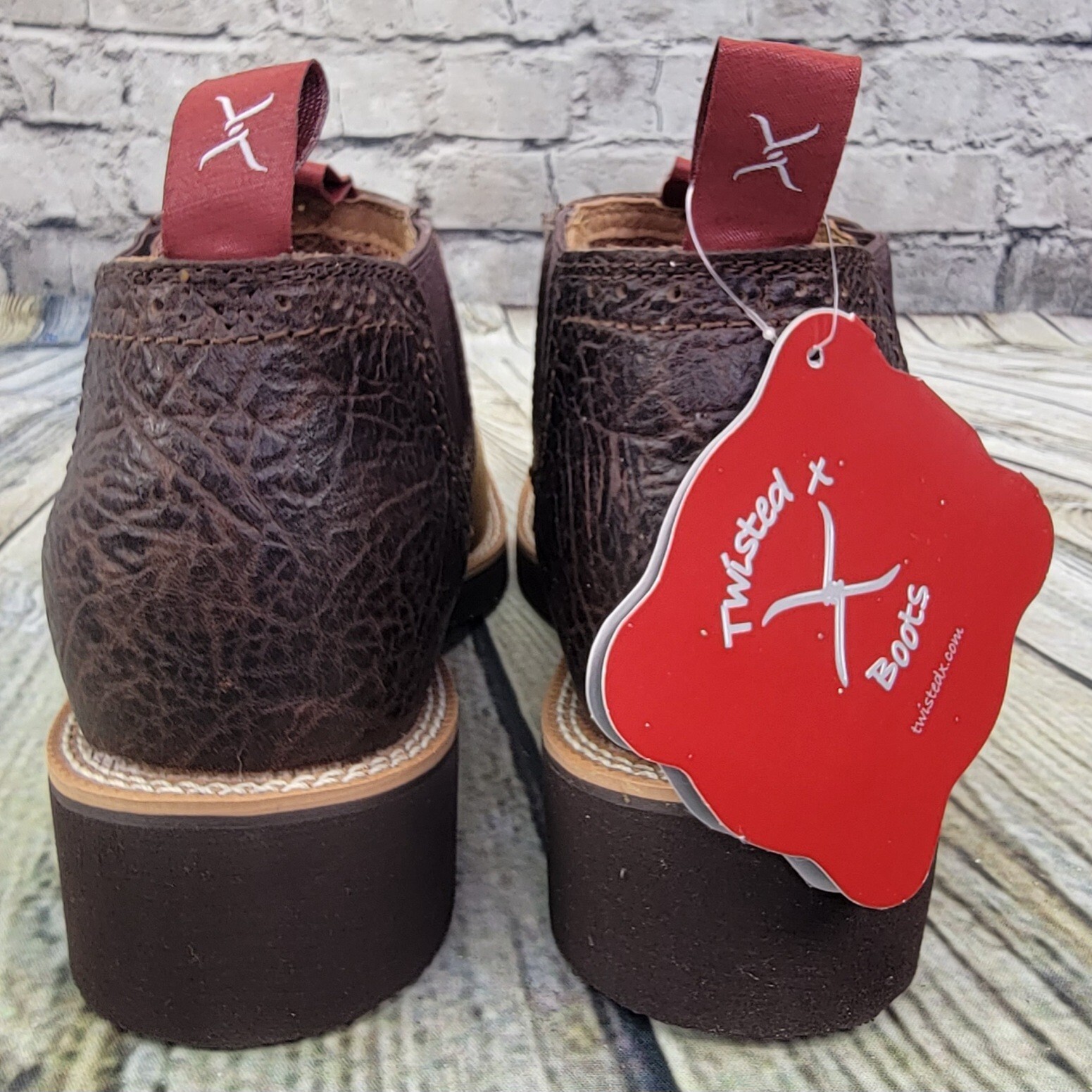 Twisted X Cow Dog Men's Cowboy Boots Shoes Size 9 M Brown Leather