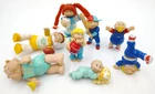1980s Vintage CABBAGE PATCH KIDS Mini Figures PVC Mixed Lot of 8