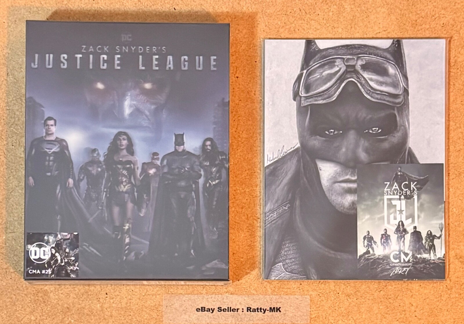 ZACK SNYDER'S JUSTICE LEAGUE - CINEMUSEUM CMA #25 4K UHD BLU RAY STEELBOOK - NEW