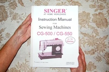 Large-Print Deluxe-Edition Instruction Manual Singer Sewing Machine CG-500 CG550