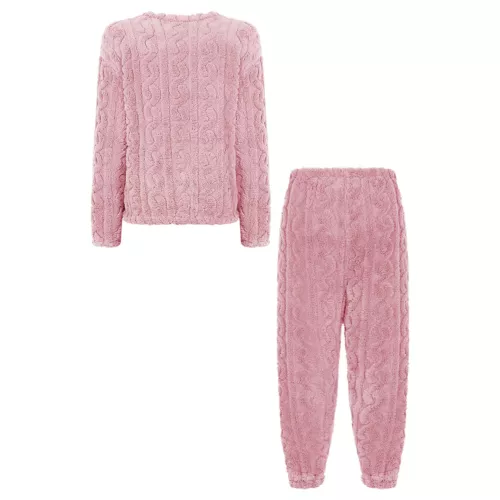 Womens Pajamas Set New Year Sleepwear Solid Color Homewear Elastic Waistband - Picture 6 of 79