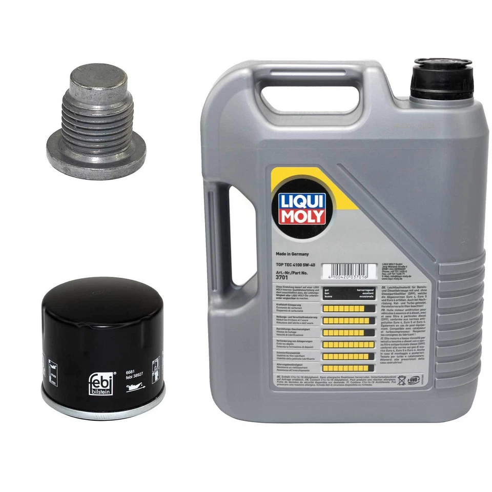 Motoröl Set 5W-40 5 Liter + Ölfilter + Ölablassschraube für Renault Clio II 1.2 - Bild 2 von 4