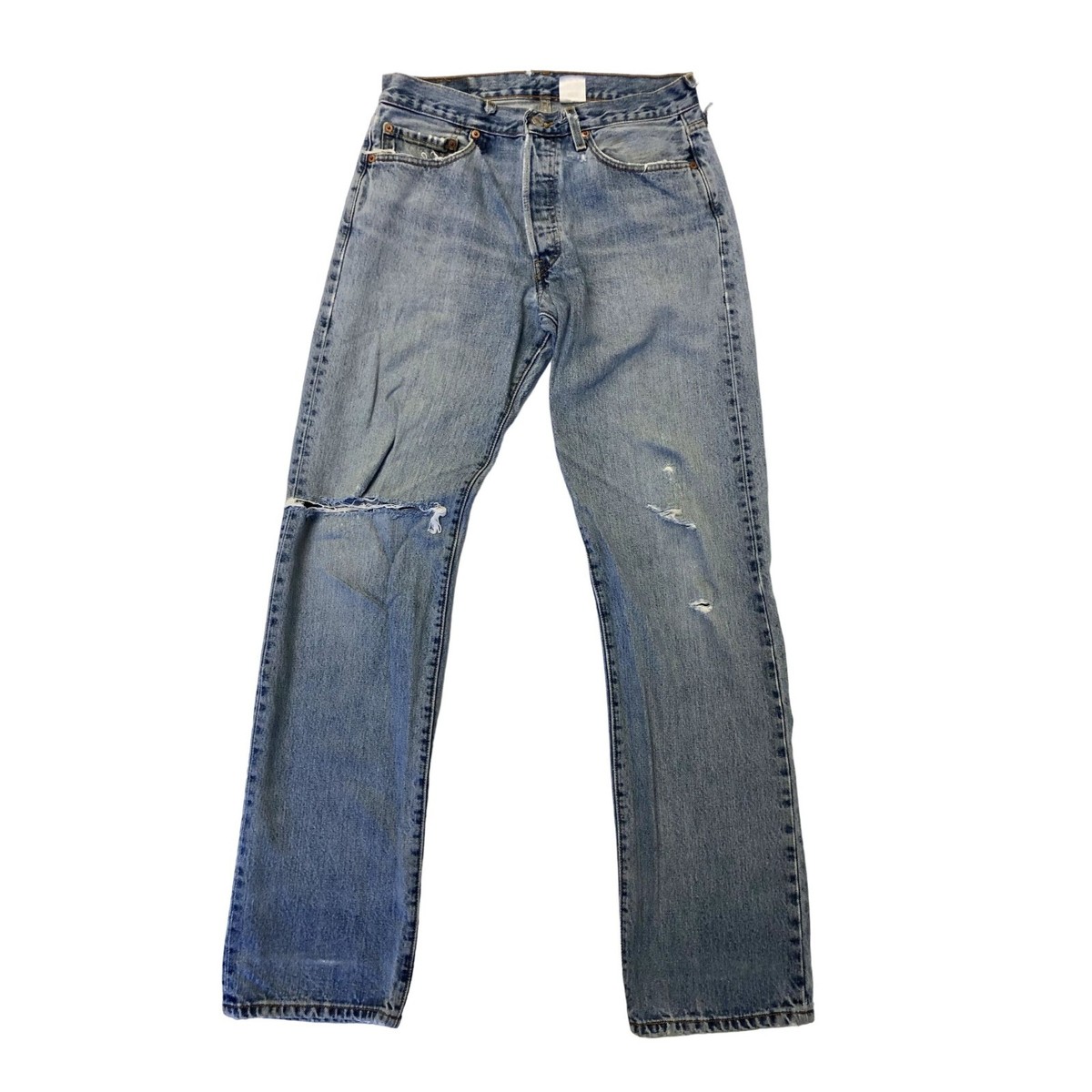 Vtg 80's Levis 501 XX DISTRESSED Blue Jeans BUTTON FLY Denim