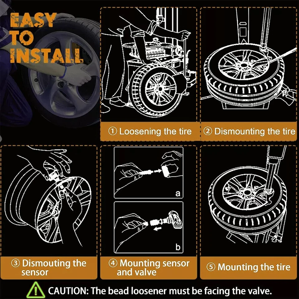4X SENSOR MONITOR DE PRESIÓN DE NEUMÁTICOS TPMS PMV-107J para Toyota Prius 2014-2015 enchufable Foto 3 de 4