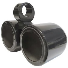 Galaxy Wakeboard Boat Tower Combined Marine Speaker Pods / Cans - 6.5in - Black