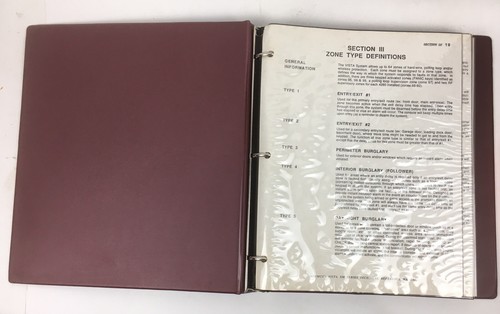 Ademco’s Vista XM Series Technical Reference Manual Papers Security Sys. Binder - Picture 5 of 12