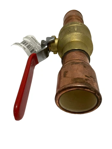 Full Port Brass Ball Valve, 1-1/4in.  B67253 with CPVC Connection 100psi - Picture 5 of 7