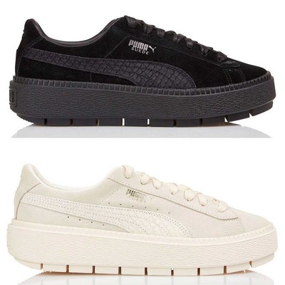 puma suede platform trace animal trainers